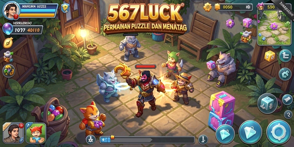 Tampilan gameplay 567LUCK dengan tantangan puzzle yang menarik.