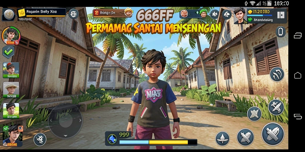 Tampilan gameplay 666FF yang ceria dan menyenangkan.
