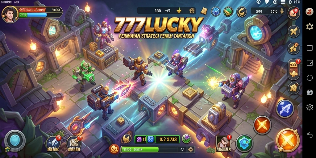 Screenshot gameplay 777LUCKY yang menampilkan pertempuran seru.