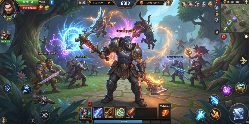 Tampilan gameplay 88ID yang epik dalam dunia MMORPG.