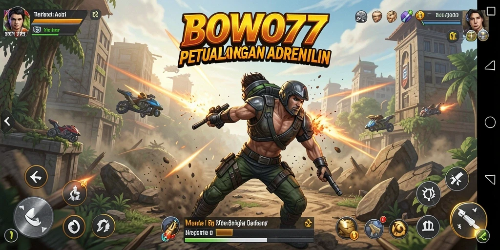 Tampilan gameplay <strong>BOWO77</strong> yang mendebarkan saat aksi bertempur.