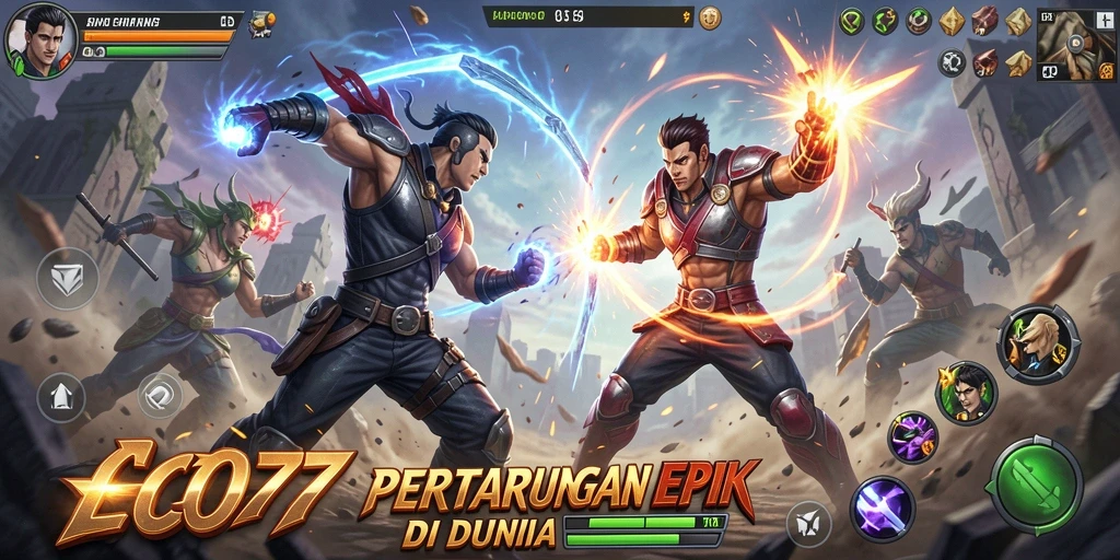 Tangkapan layar aksi seru di dalam game COO77 saat bertarung.