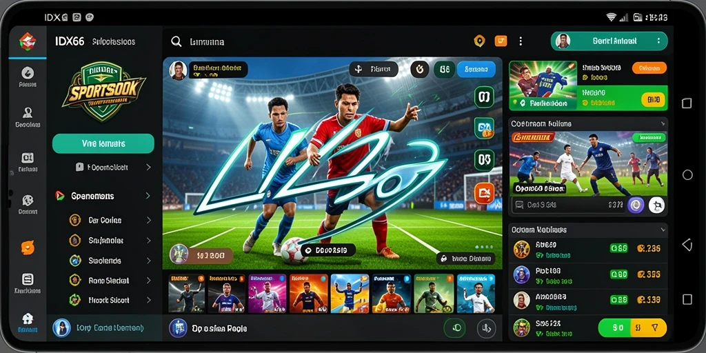 Tampilan screenshot IDX66 saat melakukan taruhan olahraga secara real-time.
