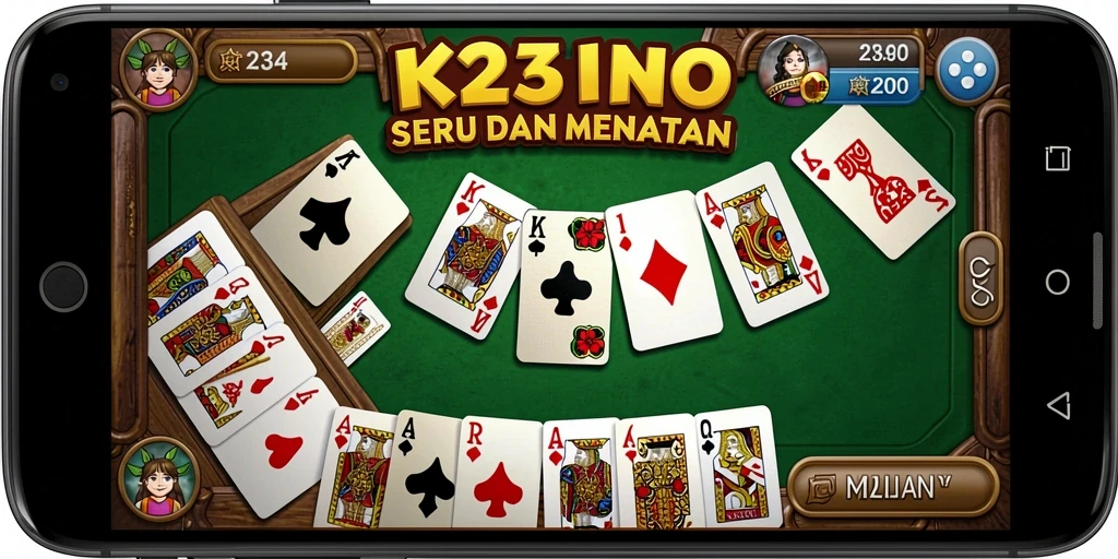 Tampilan gameplay seru dari K234 yang menampilkan domino.