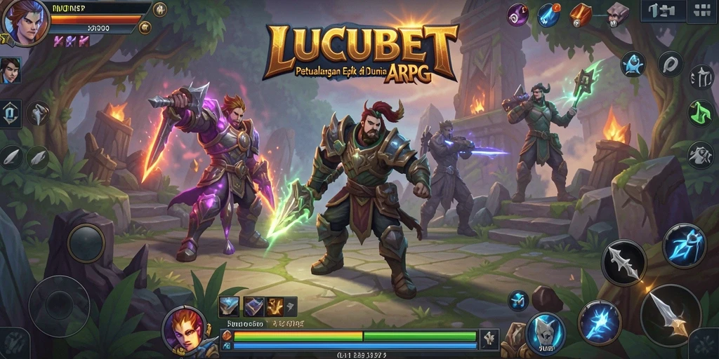 Screenshot gameplay yang menunjukkan aksi pertempuran seru di LUCUBET.