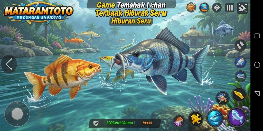 Tampilan gameplay seru MATARAMTOTO saat menembak ikan.