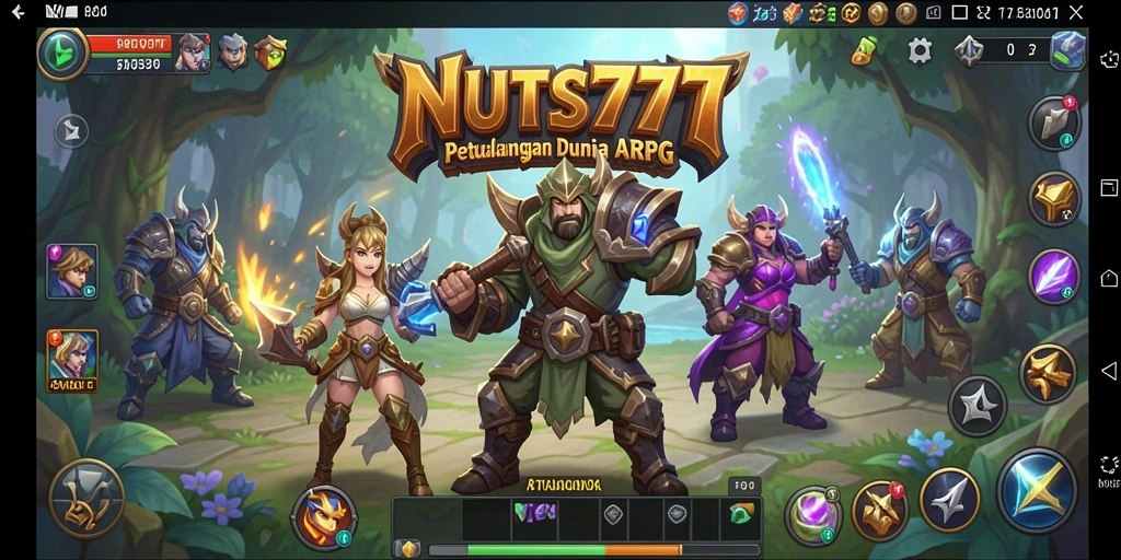 Tampilan seru dari gameplay NUTS777 yang penuh aksi dan petualangan.