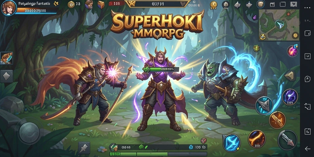 Screenshot SUPERHOKI menampilkan aksi seru di dunia MMORPG yang menawan.