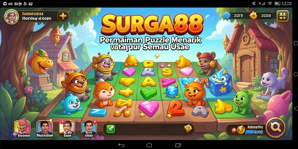Tangkapan layar menampilkan gameplay seru dengan berbagai level puzzle.