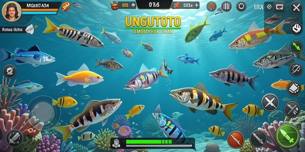 Tampilan menakjubkan dari gameplay Tembak Ikan UNGUTOTO.